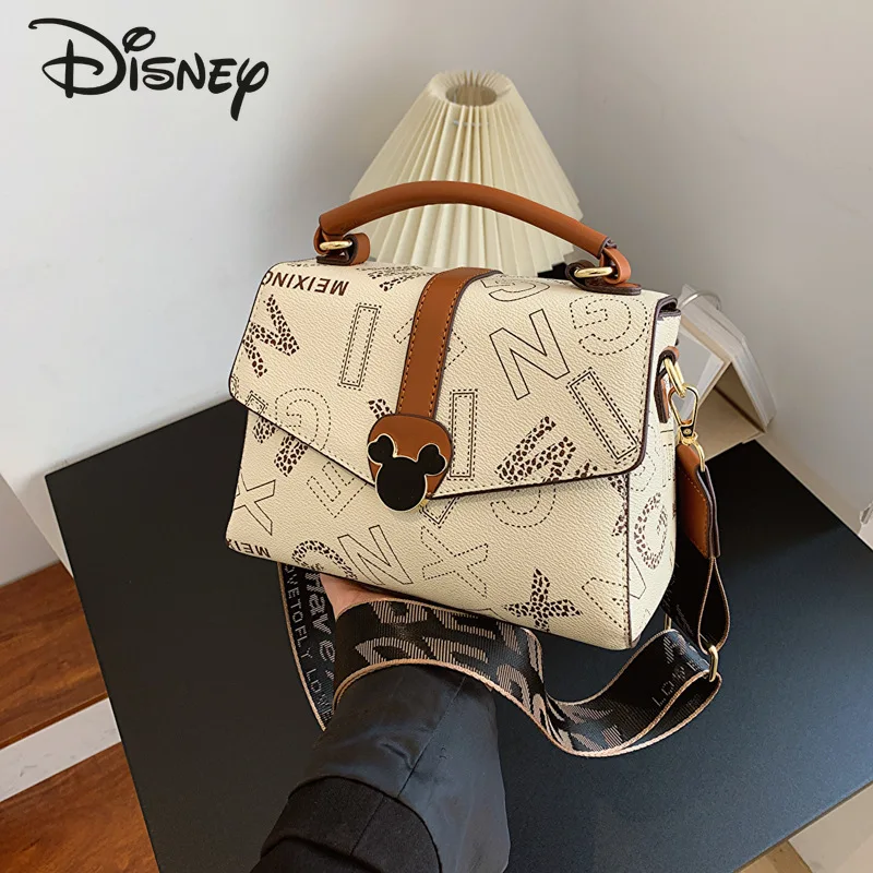 Disney Mickey\'s New Women\'s Crossbody Bag Fashionable High Quality Women\'s Shoulder Bag Advanced Sense Large Capacity Handbag