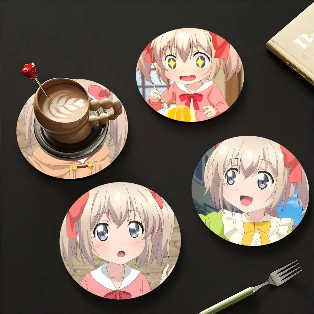 1pc L-atina Anime Characters Wooden Coaster Colour Printing Cup Mat Home Desk Decoration Gifts