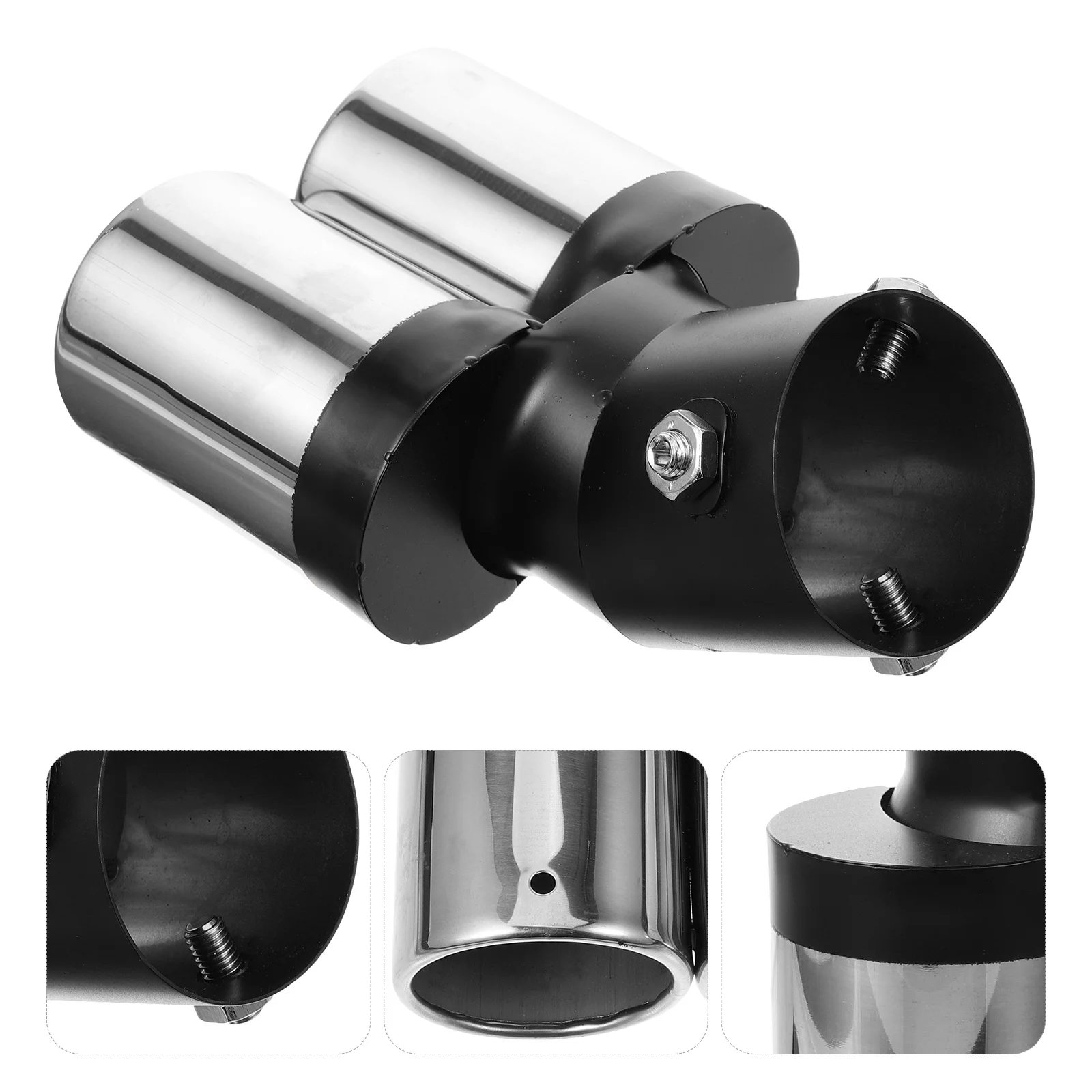 

Stainless Steel Exhaust Tip Car Muffler Double Outlet Automotive Tail Pipe Durable Performance Upgrade For