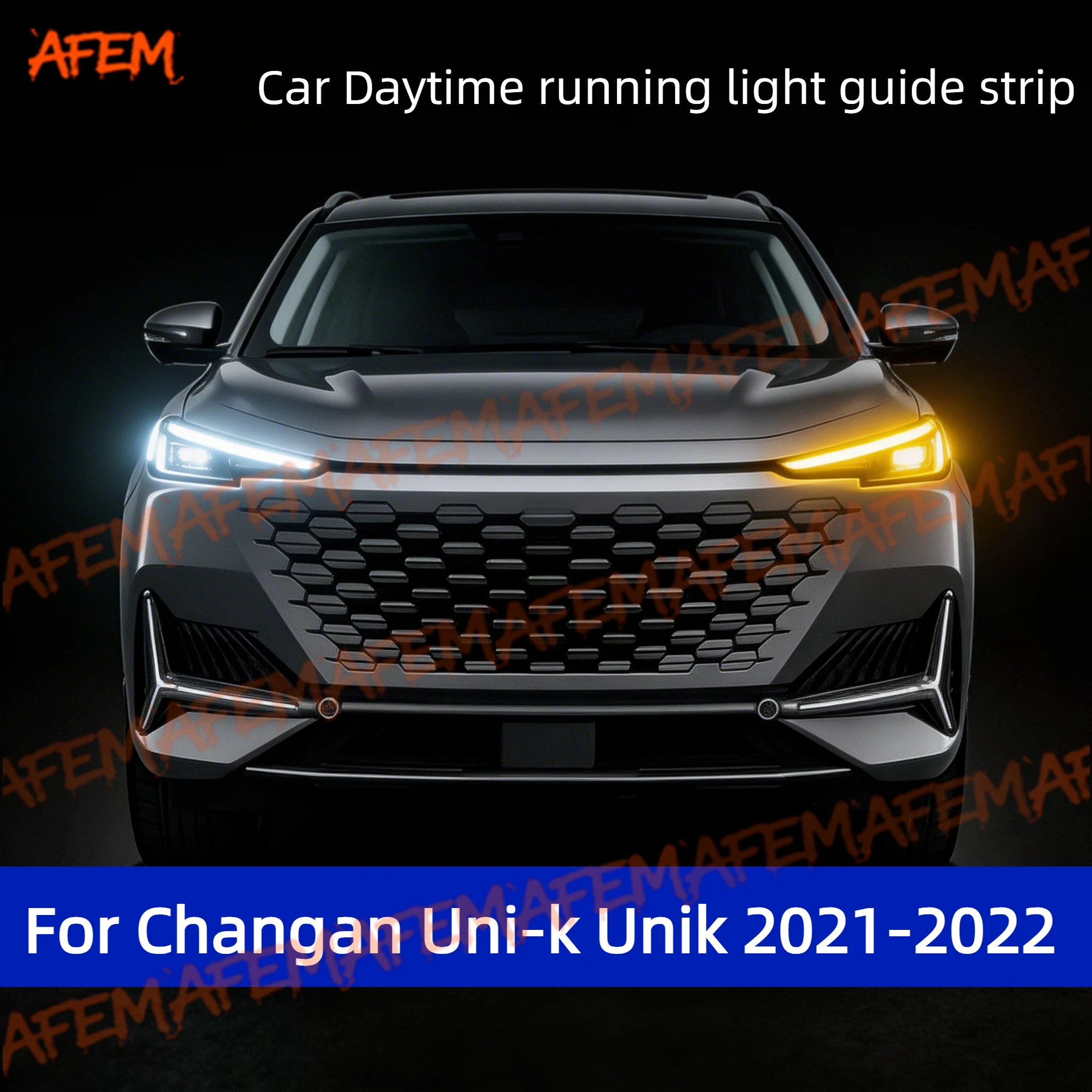 

For Changan Uni-k Unik 21-22 Daytime Running Light Guide Strip Auto LED Daytime Running light Flexible Decorative Ambient Lamp