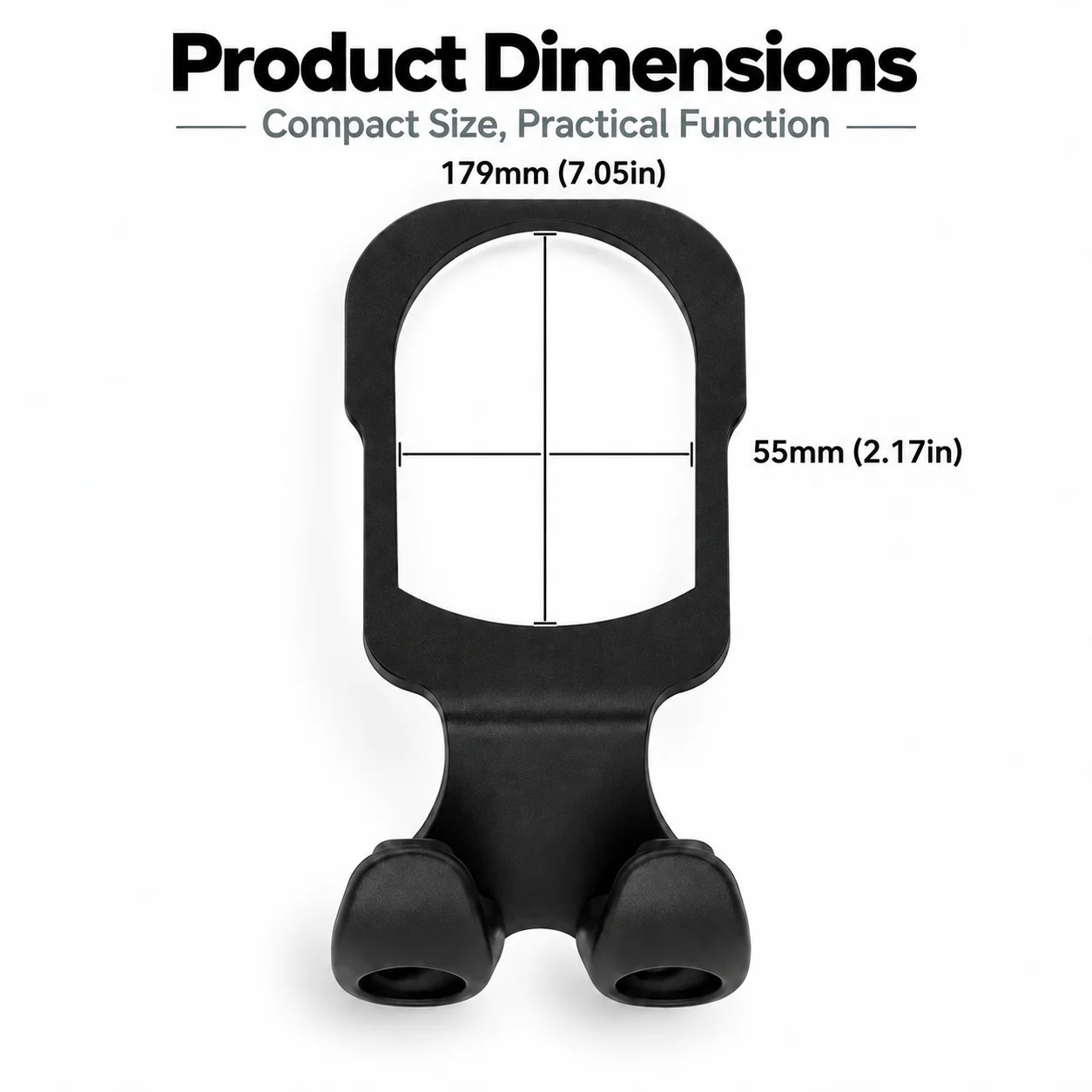 For Yamaha NMAX155 Adhesive Ignition Lock Double Hook  Black Metal & Plastic Scooter Hanger for Keys and Small Lightweight Items