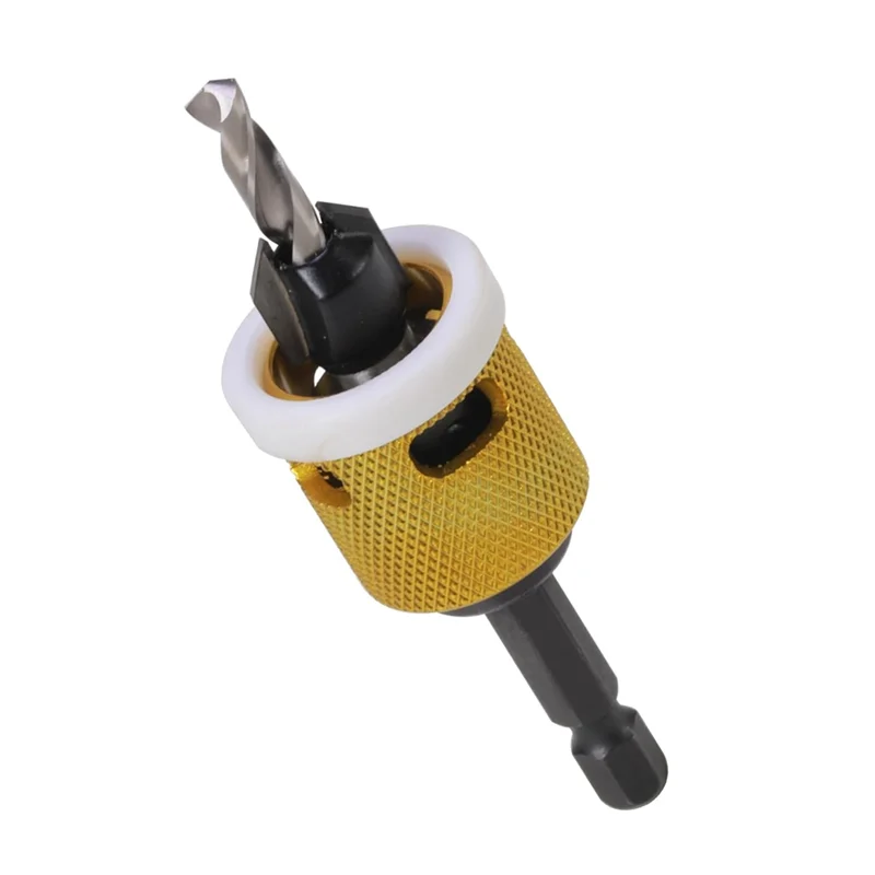

PZHI-1/8X3/8Inch Carbide Tipped Countersink Drill Bits With Low Friction Depth Stop,1/4Inch Hex Shank Countersink Drill