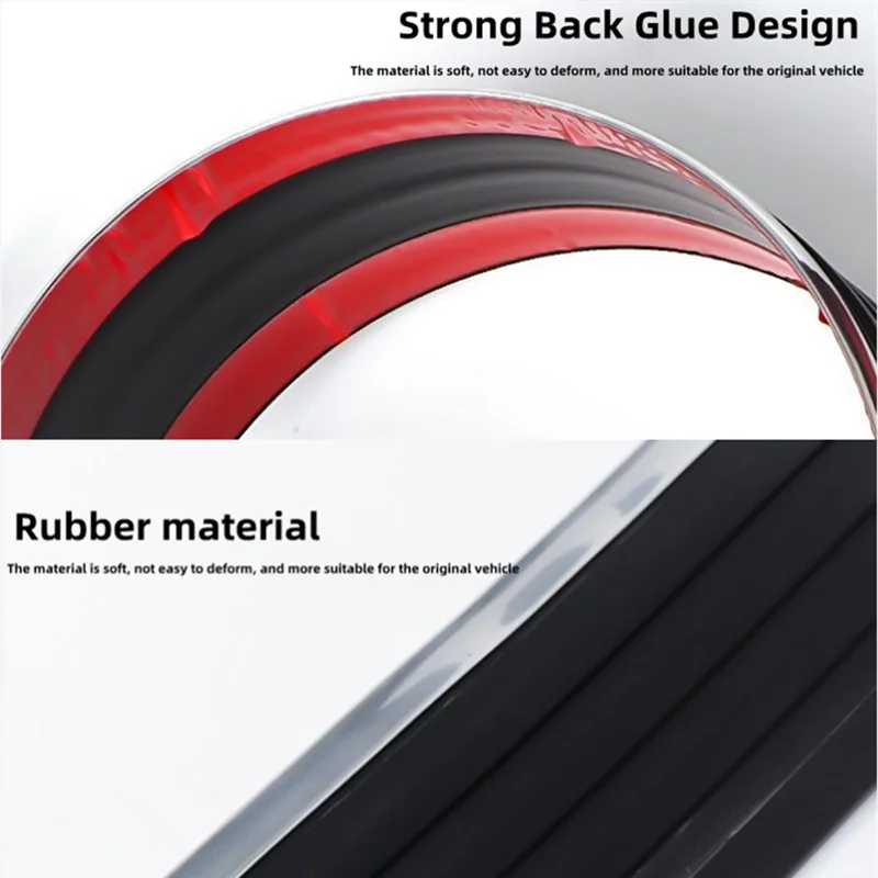 Universal Car Door/Side Skirts Protector Rubber Body Edge Guard Decals Anti-Scratch Anti-Collision Decorative Protection Sticker