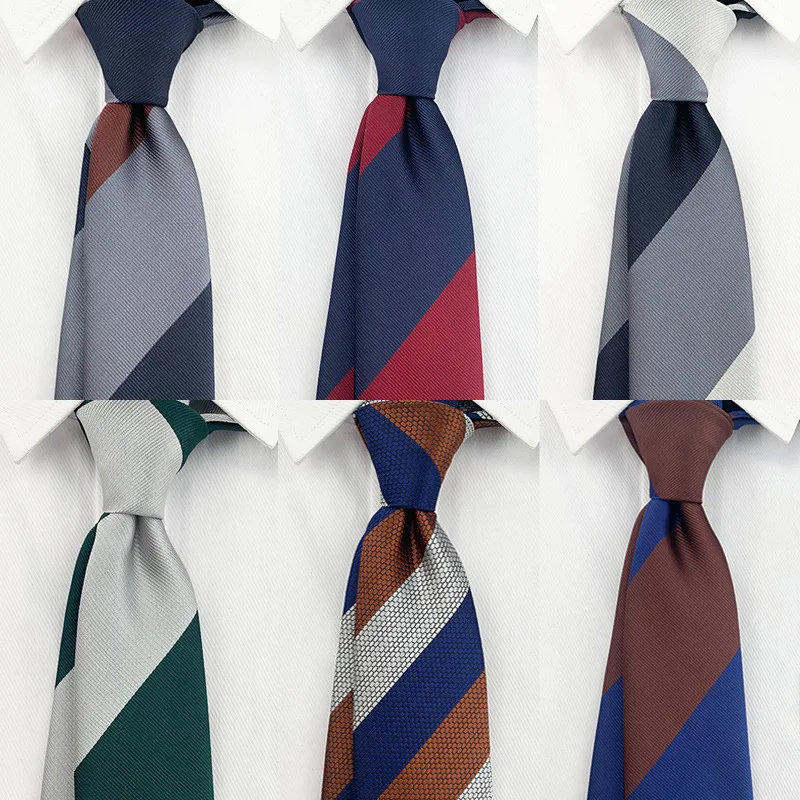 Striped Tie Man Formal Elegant Striped Necktie Luxury Green Gold Business Classic Office Workplace Shirts Accessories Neck Ties