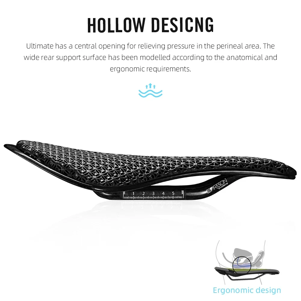 

RYET Carbon Bike Saddle Super Light Road MTB Seat Parts 3D Printed Racing 7x9mm Seating Cushion Cycling Bicycle Cushion Seat