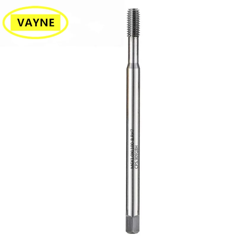 1PCS VAYNE Metric Lengthening  Forming Tap For aluminum/With Tin Machine M1.6M1.7M2M3M4M5M6M8M10M12*1.75 100mm Screw Thread Tap