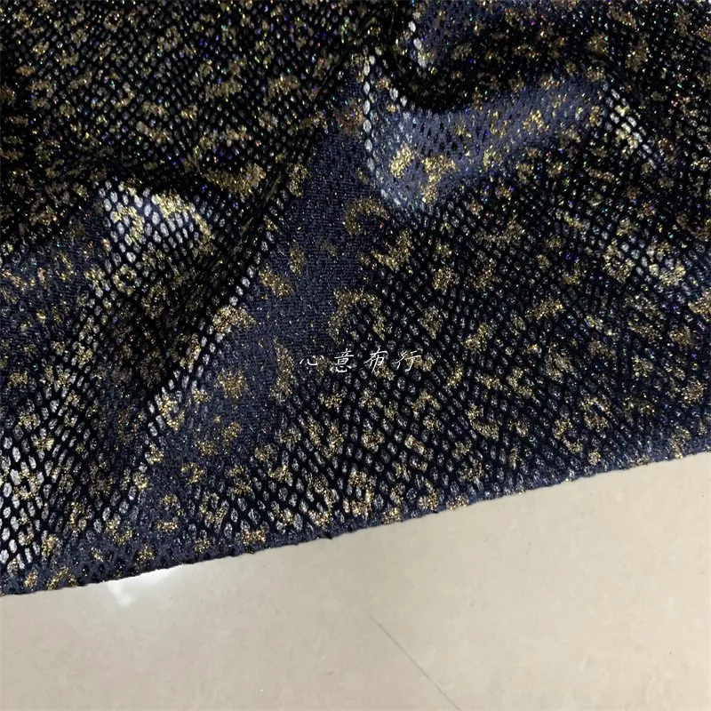 

Fabric Wide 150cmx100cm Personality Vintage Blend Dark Navy Blue Stretch Velvet DIY Spring Autumn Clothing Cheongsam Dress Suit