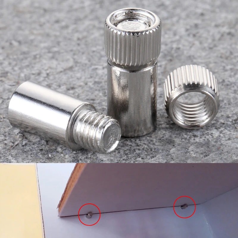 브래킷 선반 지지대 핀 스터드 페그 임베디드 너트 나사, M6 M8 M9 책장 분리 나사, 금속 옷장 캐비닛 거치대, 12 개