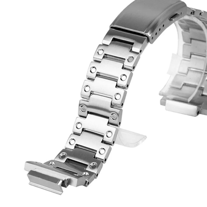 Compatible for Casio Square DW-5600 GW-M5610 Modification Metal Stainless Steel Case Strap Men's Set Bracelet