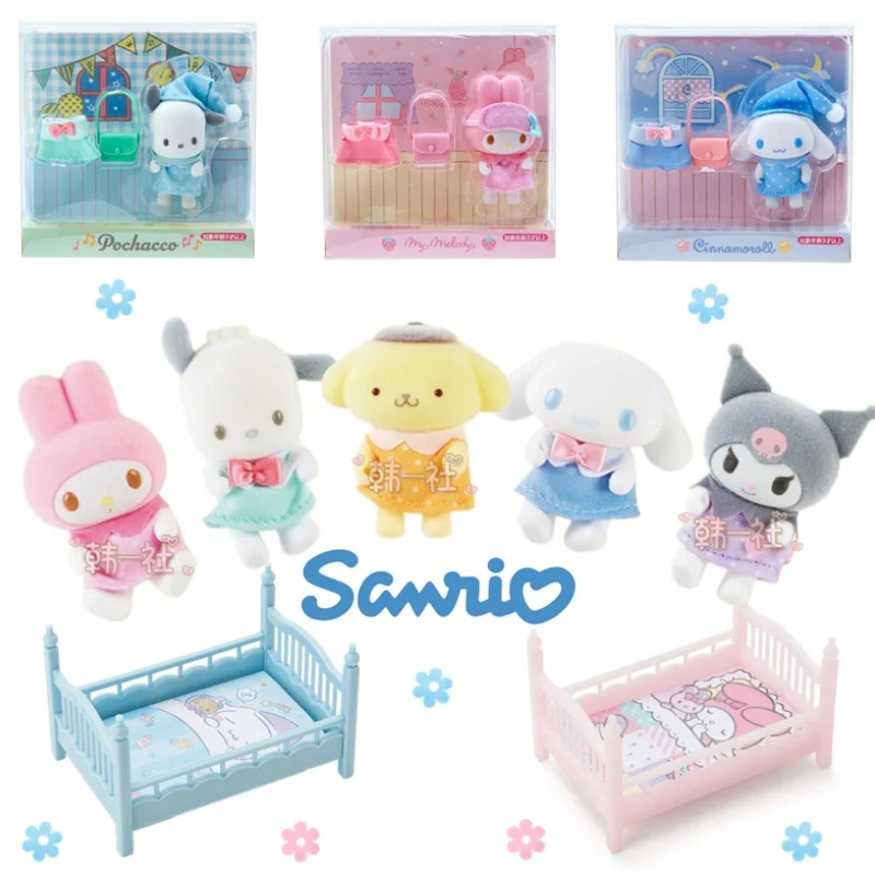 

Аниме Sanrio Kuromi My Melody Cinnamoroll понравико спальный костюм ресторана кукла официанта украшение Коллекционная плюшиновая игрушка подарок