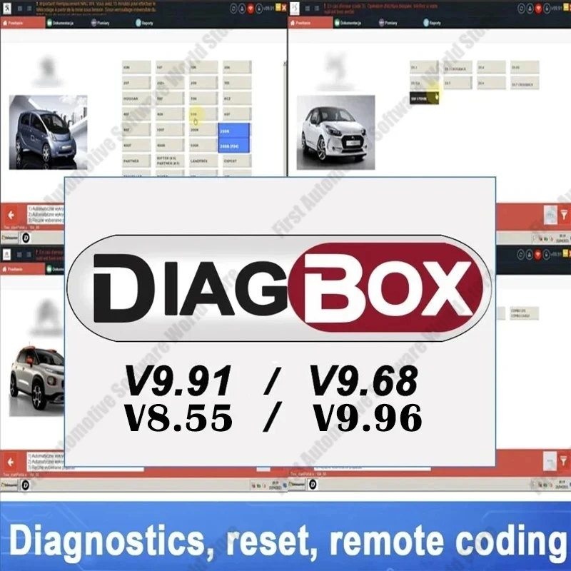 Strumenti per auto Diagbox V9.96 V9.91 V9.68 V8.55 aggiornamento completo per Lexia3 PP2000 Lexia-3 Diagbox 9.96 per Citroen/Peogeot diagnoststi