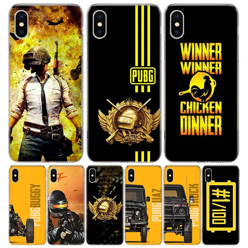 PUBG Winner Chicken Dinner Silicon Call Phone Case For Apple iPhone 16 15 14 11 Pro Max 13 Plus 12 Mini 7 8 + X XR XS SE Cover S