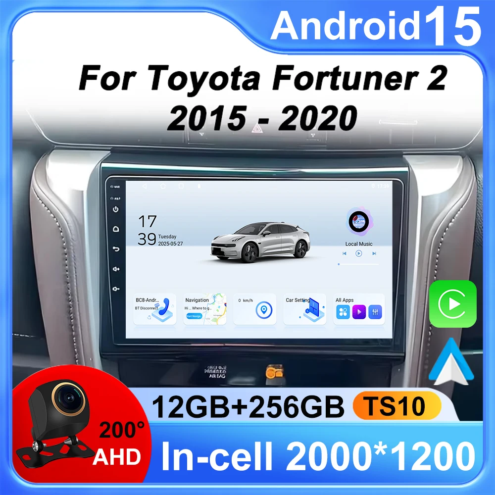 

Автомобильный Android-авторадио для Toyota Fortuner 2 2015 2016 2017 2018 2019 2020 Радио-видео Мультимедийный плеер GPS Carplay 2 Din BT RDS