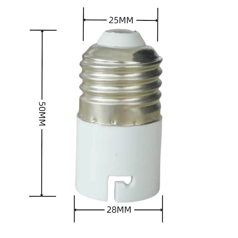 E27 إلى B22 محول مقبس الإضاءة E27 إلى B22 محول حامل المصباح ، اديسون إلى محول مقبس حربة CE Rohs