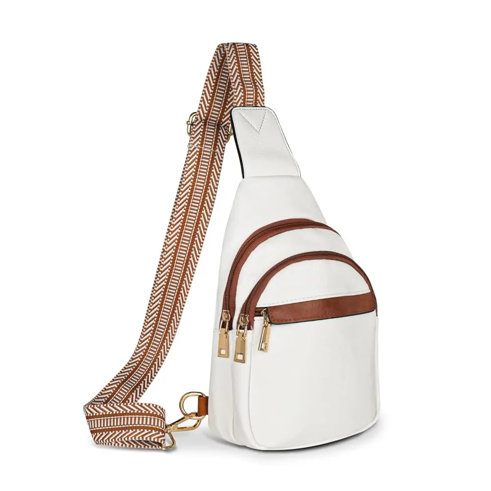 

Женская сумка-слинг через плечо, кожаная поясная сумка-кроссбоди для женщин, модная нагрудная сумка для путешествий и повседневного использования
