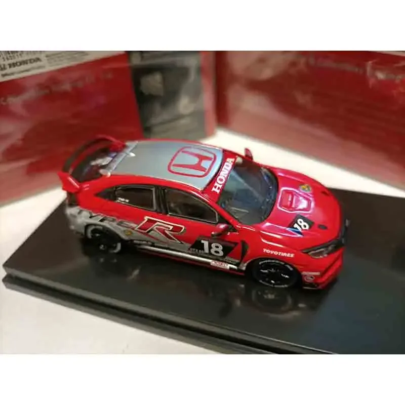 Tarmac 1:64 Scale Diecast Alloy Civic Type R FK8 NASA 2017 Racing Toy Car Model Classic Adult Souvenir Gift Static Display