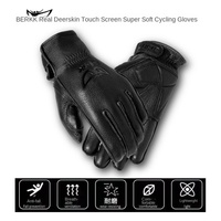 Motorcycle Gloves Motorcycle Riding Gloves Locomotive Anti-drop Anti-slip Retro Deerskin Touch Screen Windproof Warm Winter