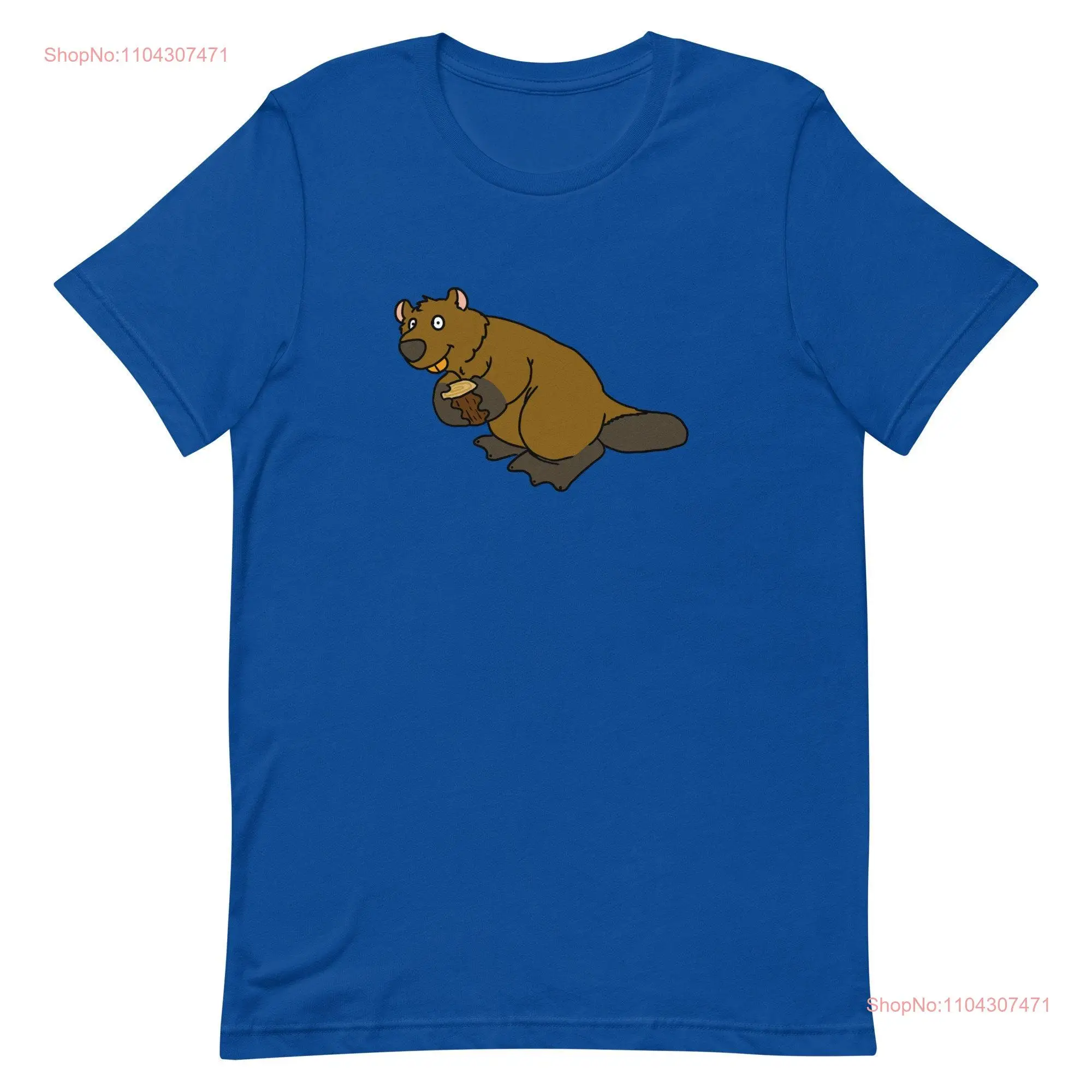 Adult Beaver T Shirt  long or short sleeves