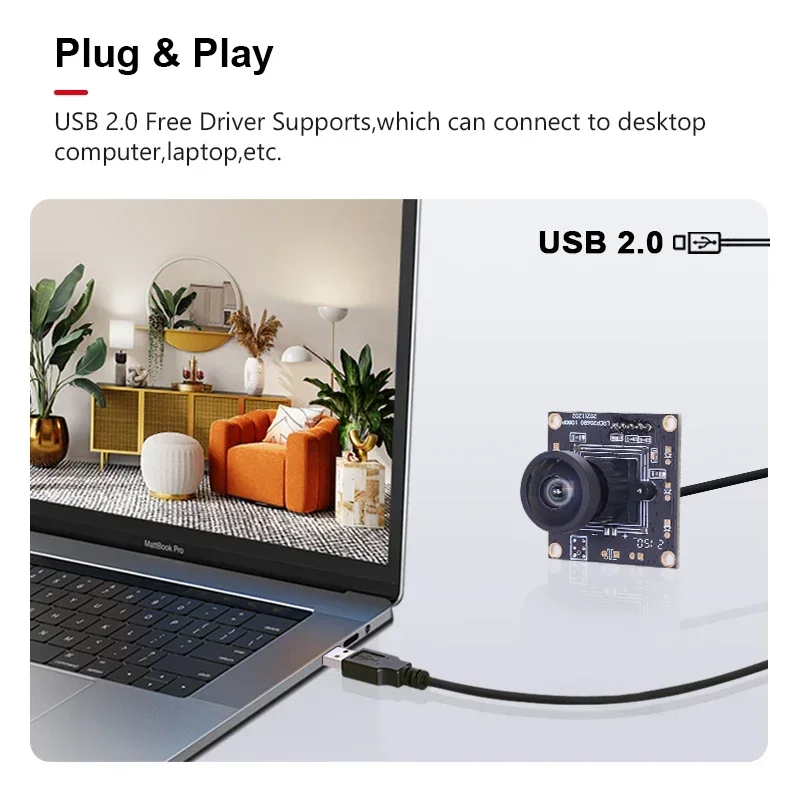 

In stock HD 1080P PS5268_32mm 2.4mm 120Degree Industrial Machine Vision Camera Module with No Distortion Wide Angle Lens Free US
