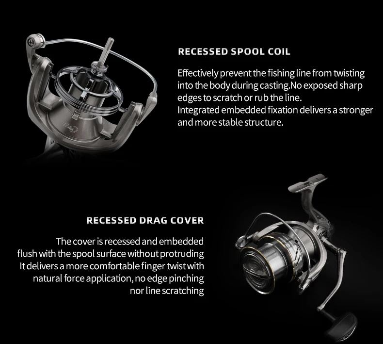Huidiao KNIGHT ST Big Game Spinnrolle Surfcasting-Rolle 8000 9000 10000 12000 14000 25KG Max Bremskraft für Salzwasser – Detail 8