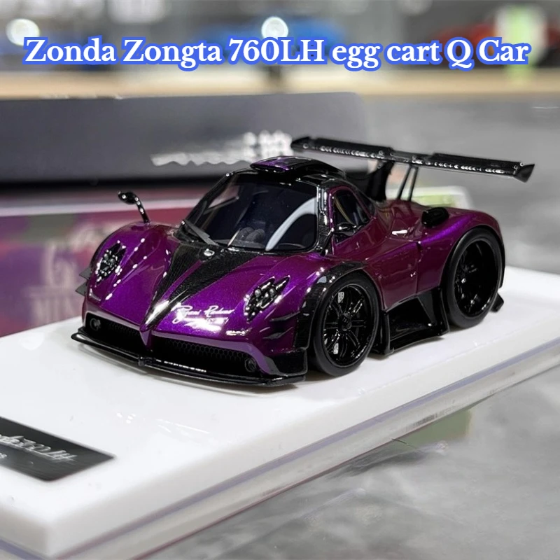 1:64 Zonda Zongta 760LH carrinho de ovo Q carro modelo de carro de resina estática, ornamento colecionável, brinquedo personalizado