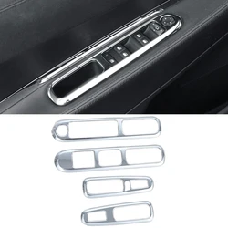 ABS Chrome Trim Interior Window Lifter Armrest Cover For Peugeot 3008 2012 2013 2014 2015 LHD