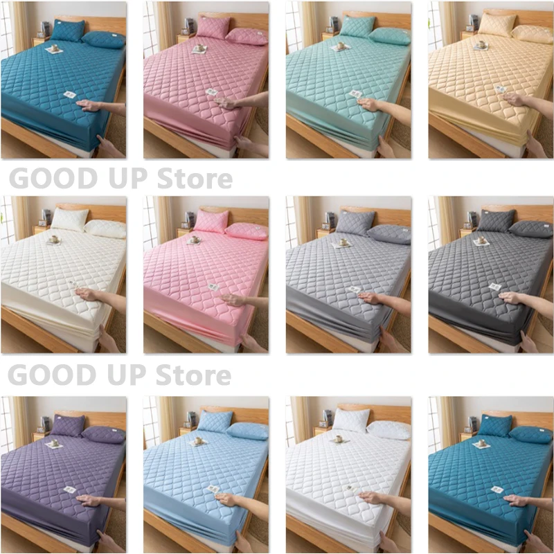 3D Air Fabric Waterproof Thicken bed Cover Protector Skin-Friendly Queen King Double Fitted Sheet Mattress Cover Mat Muti Size