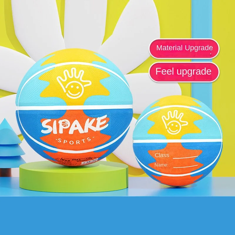 N. 4 5 palline da basket in gomma resistenti all'usura e antiscivolo per studenti delle scuole primarie e secondarie