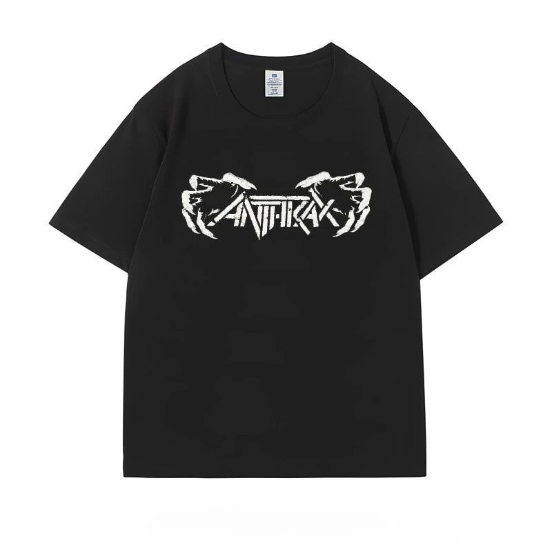 Short-sleeved T-shirt - Anthrax (The Anthrax Band) - Vintage Round-neck Short-sleeved Shirt Tee