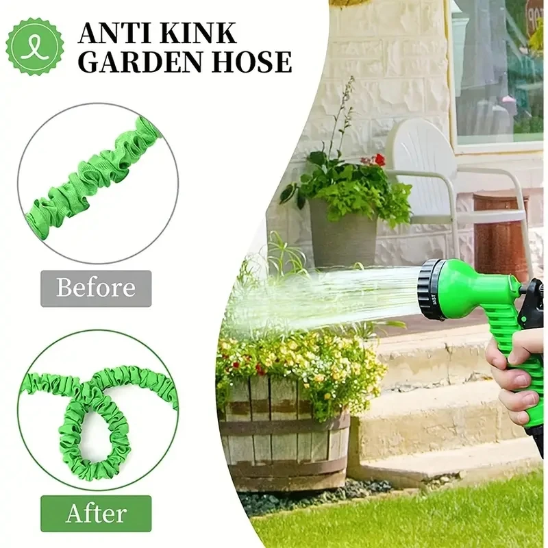 High-Pressure Car Wash Hose Expandable Magic Hose Pipe Home Garden Watering Hose Multi-Function Gardening Cleaning Water Sprayer