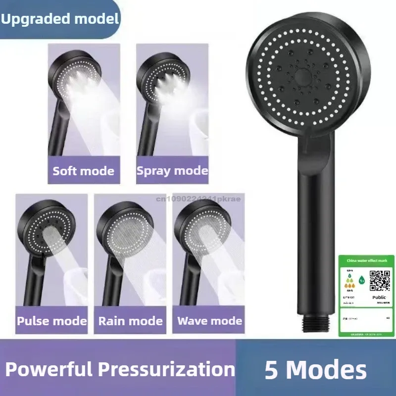  High Pressure Shower Head 3 Modes Adjustable Filter Shower Head Set New Bathroom Shower Head Accessories Sprayer 