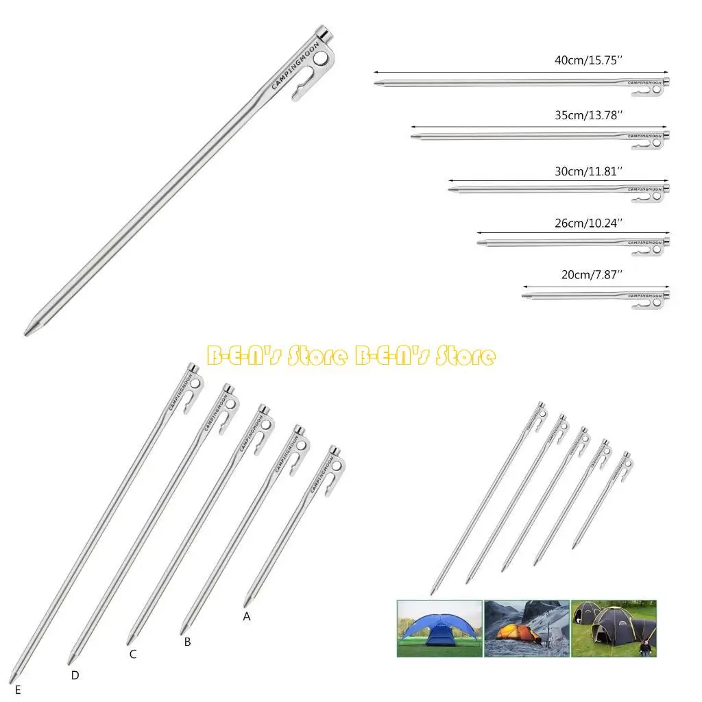 Y1AD Heavy Duty Spikes Ground Metal Stakes Camping Tent Stakes Fixed Pole Camp