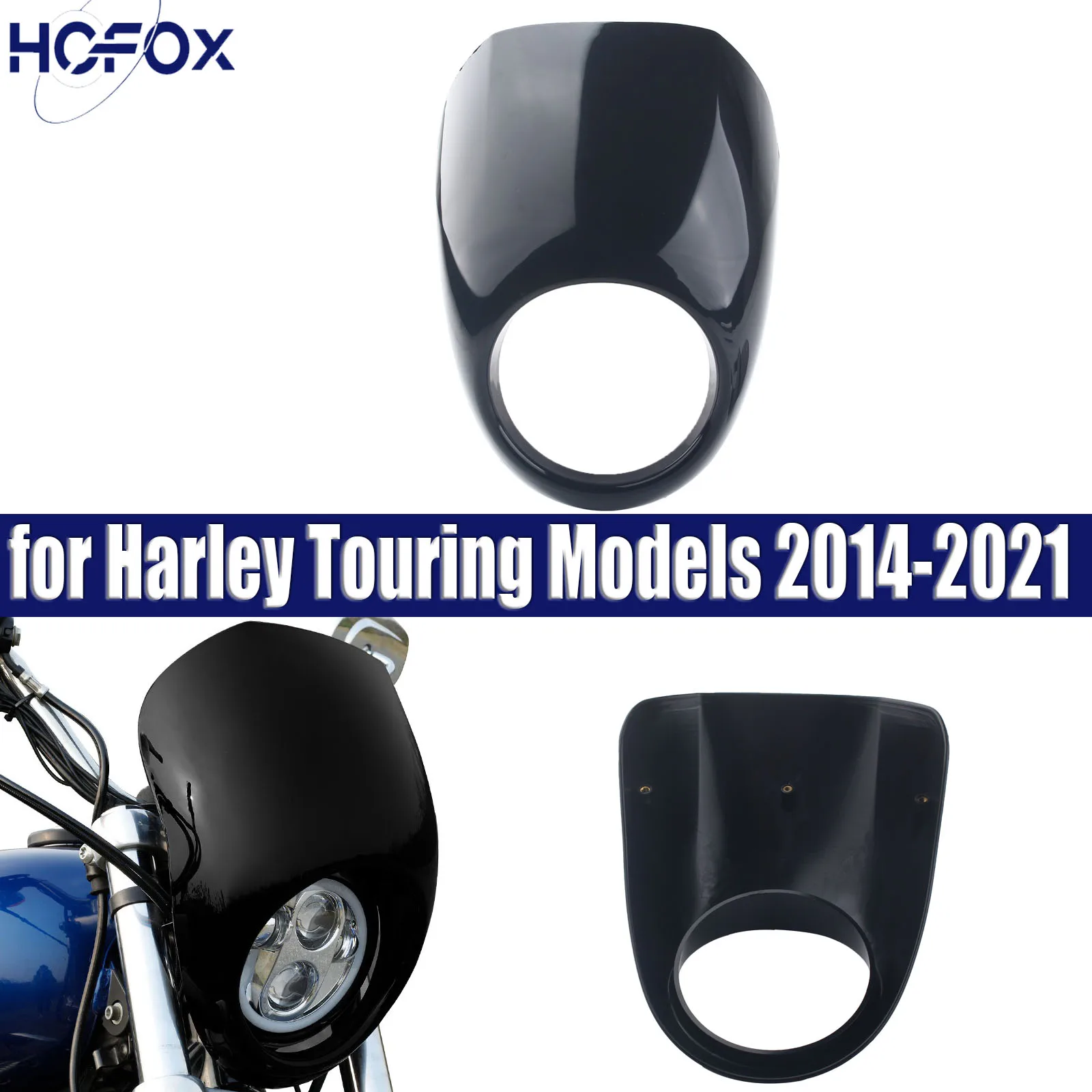 

For Harley Sportster Dyna FX/XL with 39mm narrow Glide forks Front Headlight Cowl Fairing Light Cover