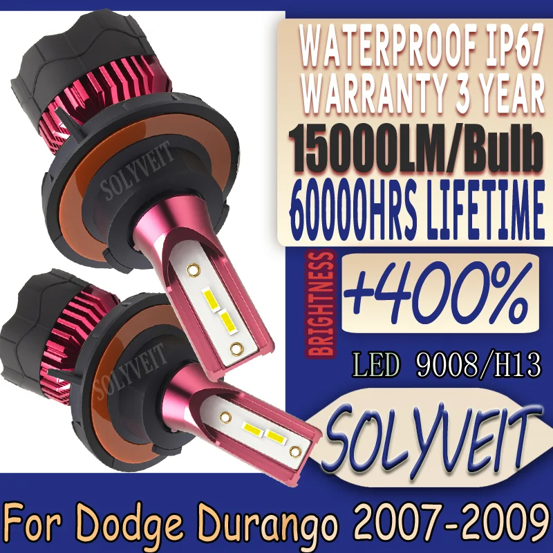 

9008 waterproof IP67 Stable Current Easy to Install Long Lifespan No Bright Spots LED Headlight For Dodge Durango 2007 2008 2009