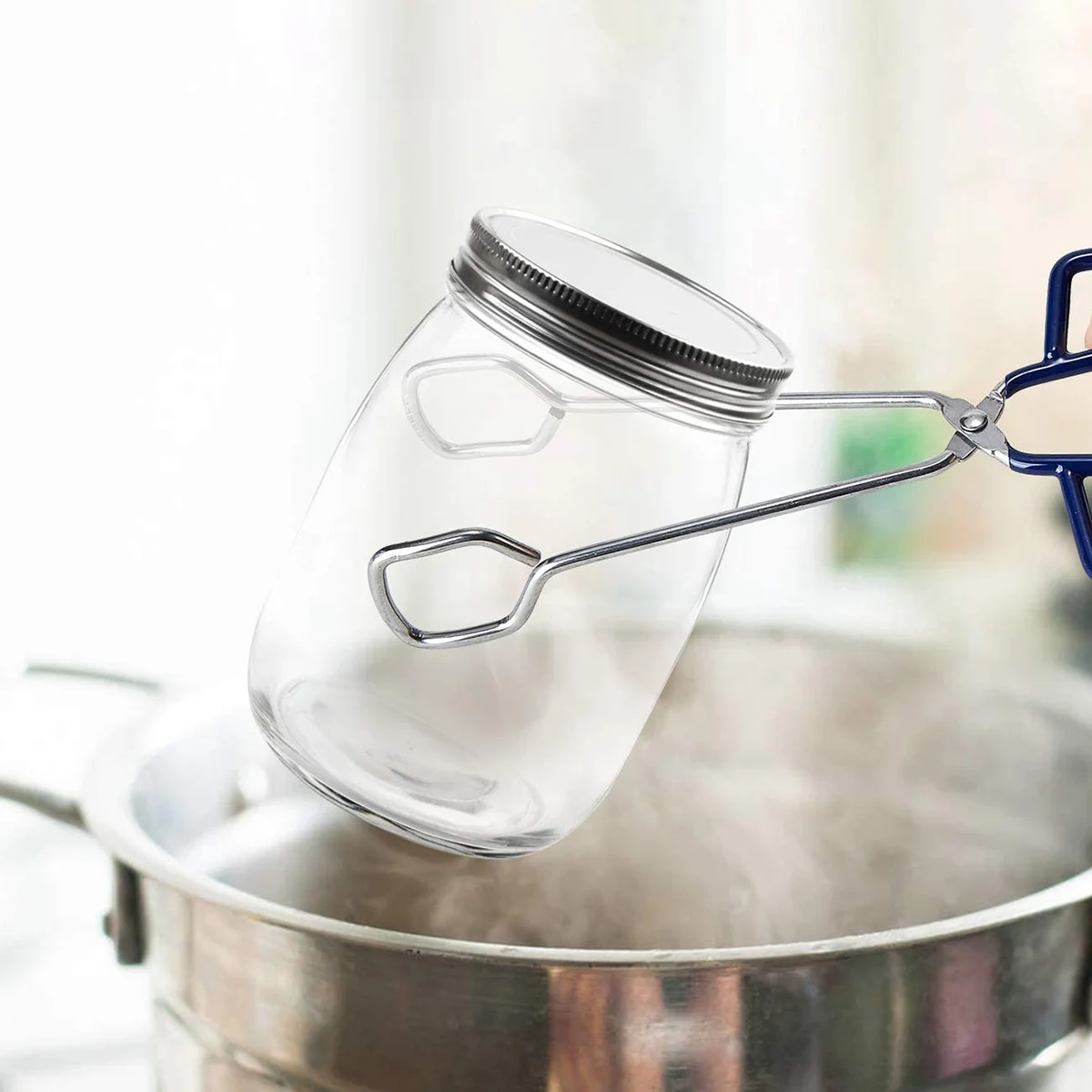 -A25M طقم التعليب أدوات التعليب لوازم التعليب 6 قطع، رافع جرة التعليب، رافع الغطاء، ملقط التعليب للتعليب