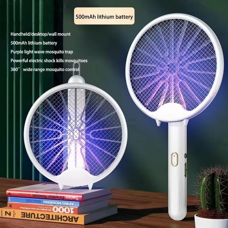 3000V Electric Mosquito Racket Mosquito Killer Lamp USB Rechargeable Foldable Mosquito Swatter Fly Swatter Mosquito Trap image 3