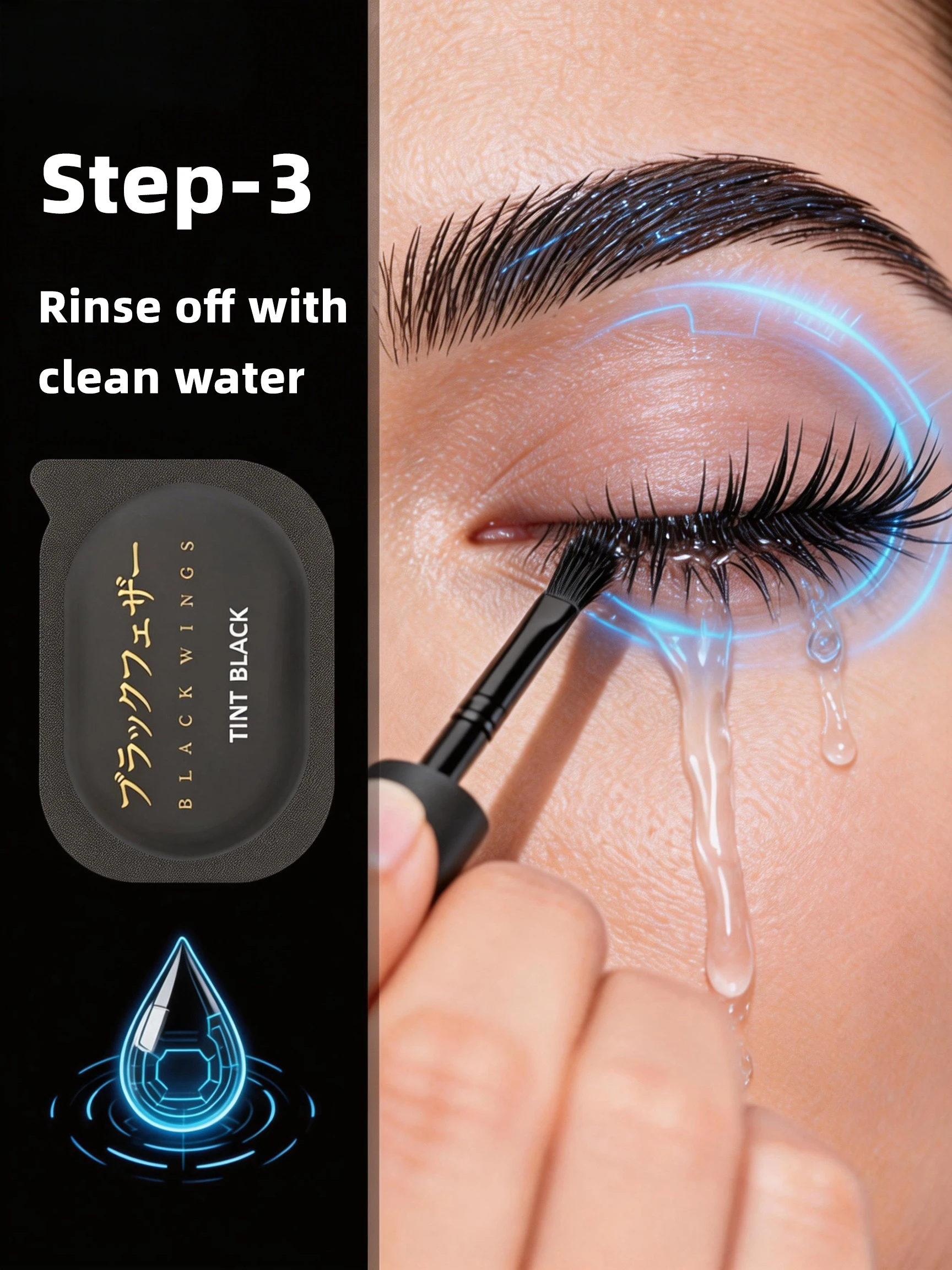 Professional Eyelash & Eyebrow Tint Kit Long Lasting Black Brown Eye Lash Dye Eyebrow Dyeing Cream Semi-Permanent Makeup Beauty