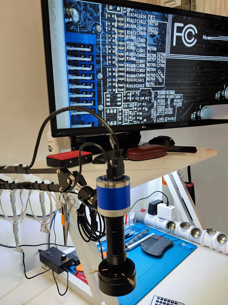 4K 150X Digitale Microscoop 48MP Videomicroscoop voor Elektronica HDMI Type-C USB 13MP VGA Industriële Camera voor PCB-inspectie - afbeelding 2