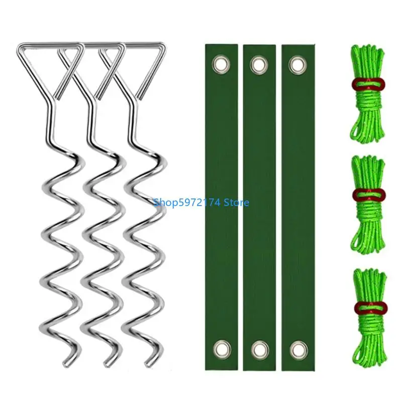 Y3NB Heavy Duty Helical Tree Stakes for Garden Shade Secure Anchoring Various Terrain