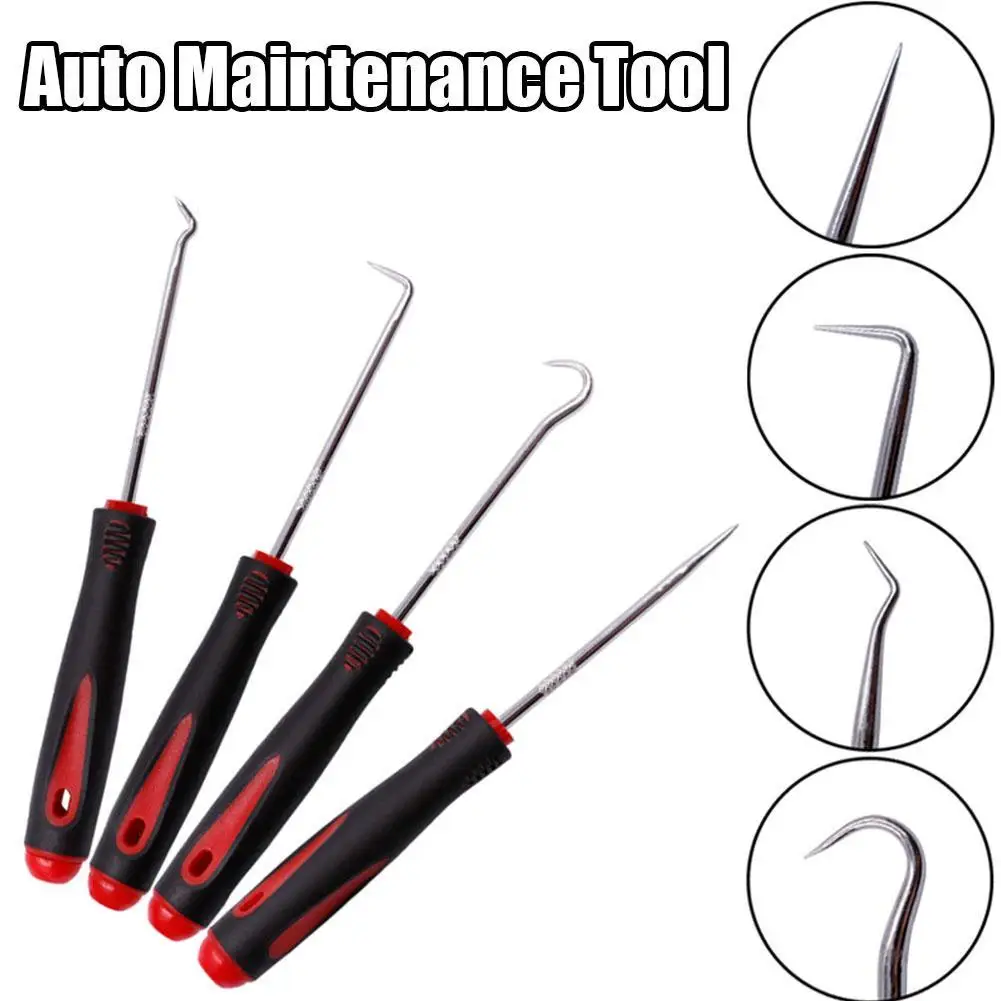 

4Pcs Long Pick And Hook Gasket Puller Pick Tools For Removing Car Auto Oil Seal O Seal Repair Tools Accessories