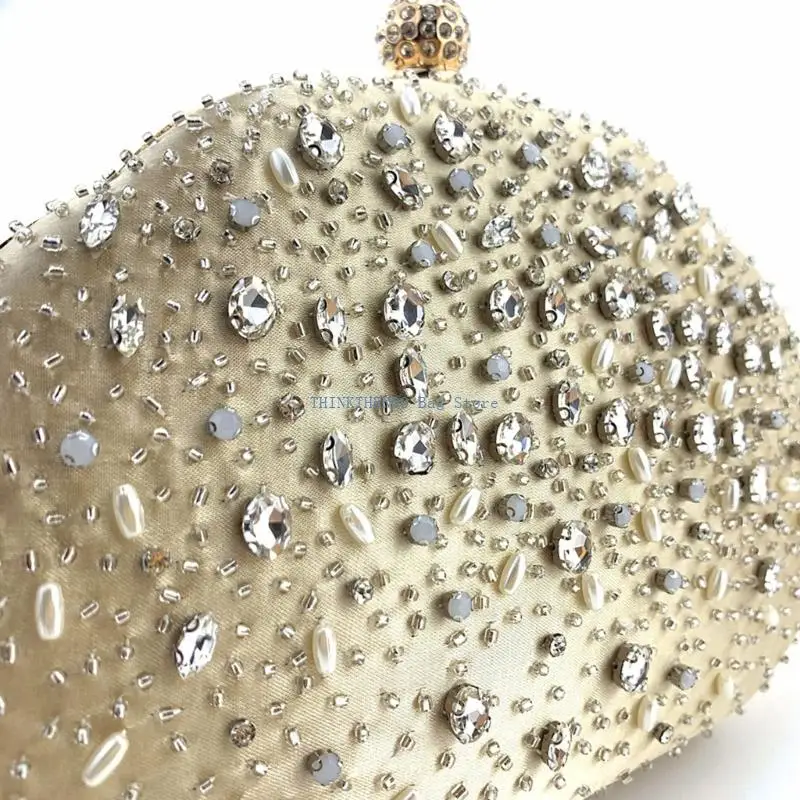 

340D Rhinestones Studded Party Prom Dinner Bag Evening Bag For Women and Girls