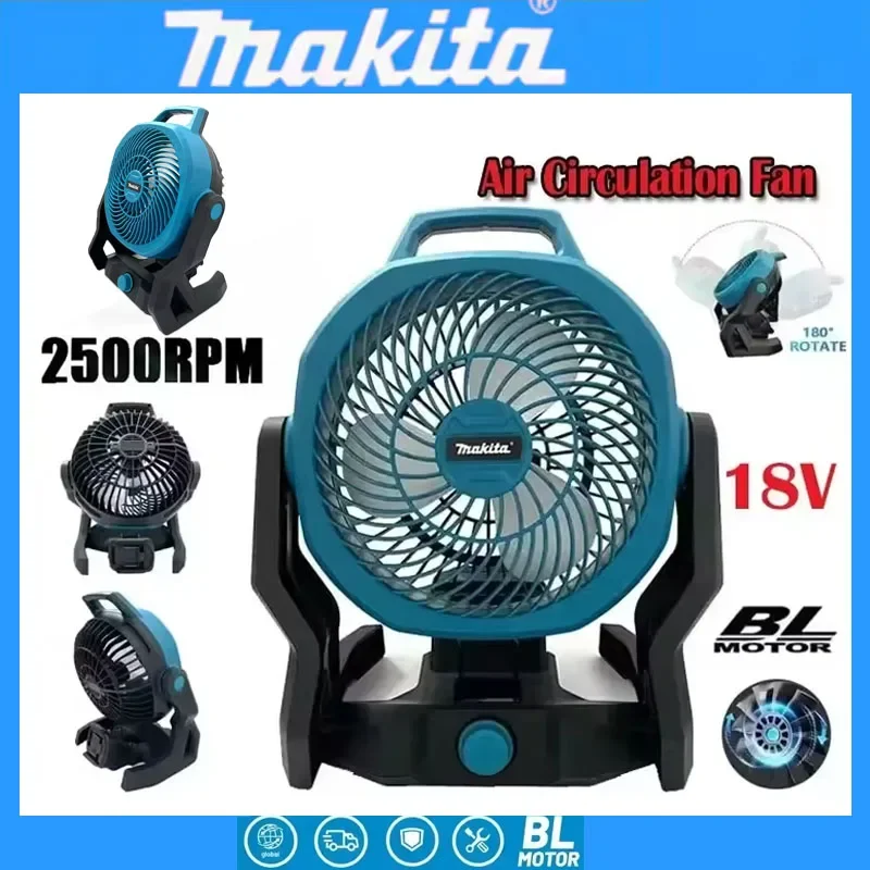 

Портативный вентилятор Makita для кемпинга, настольный/напольный, многофункциональный, с регулируемой головкой, 3 скорости