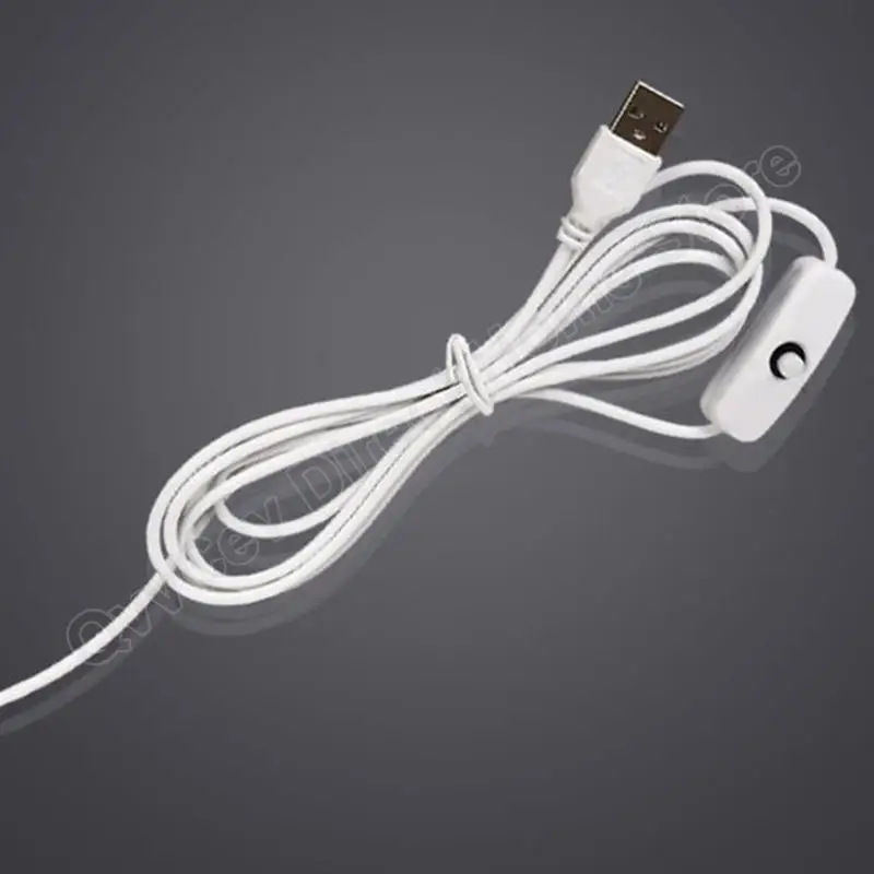 5V DIY USB 2.0 typ A męski przedłużacz włącznik-wyłącznik przewód 2Pin DC zasilacz ściemniacz do wentylatora LED Strip