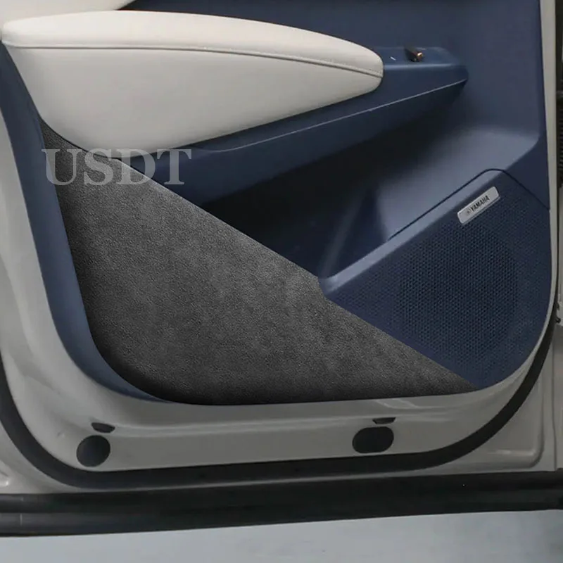 4Pcs Car Door Anti Kick Protection Pad Panel For ZEEKR X 2023 2024 2025 Suede Auto Doors Anti-Dirty Trim Interior Accessories - Image 3