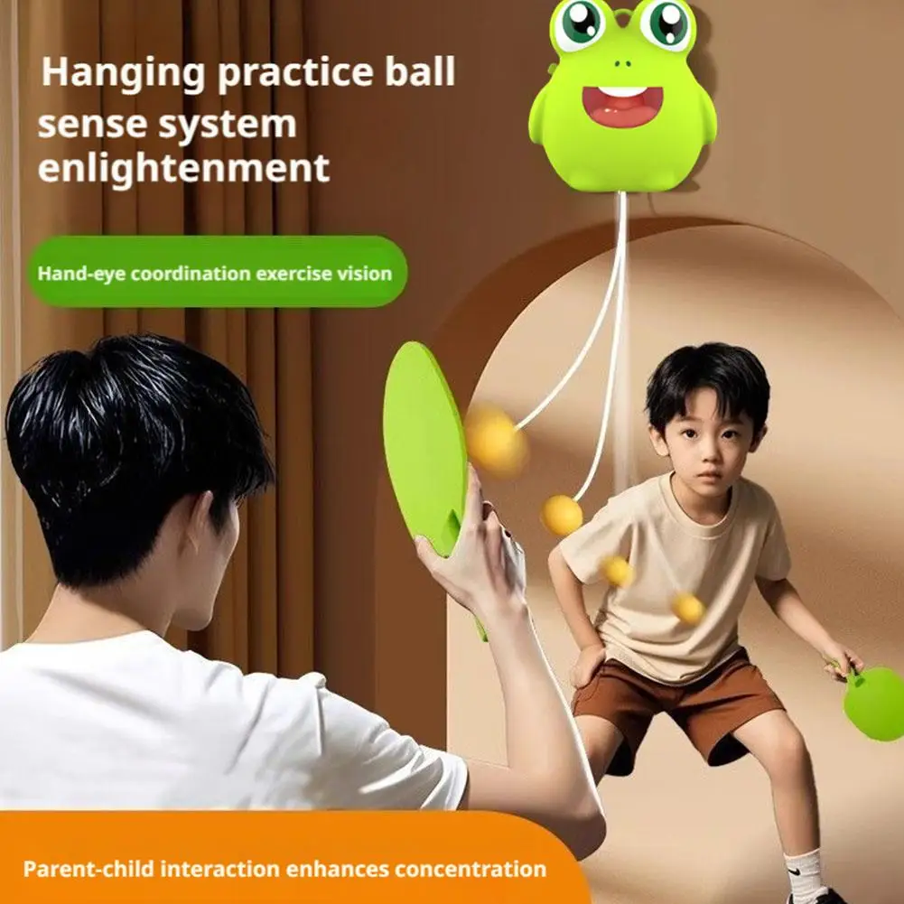 Table Tennis Trainer Toy Children High Elastic Ping Pong Robot Self Training Indoor Outdoor Parent Child Interactive Sport Toy