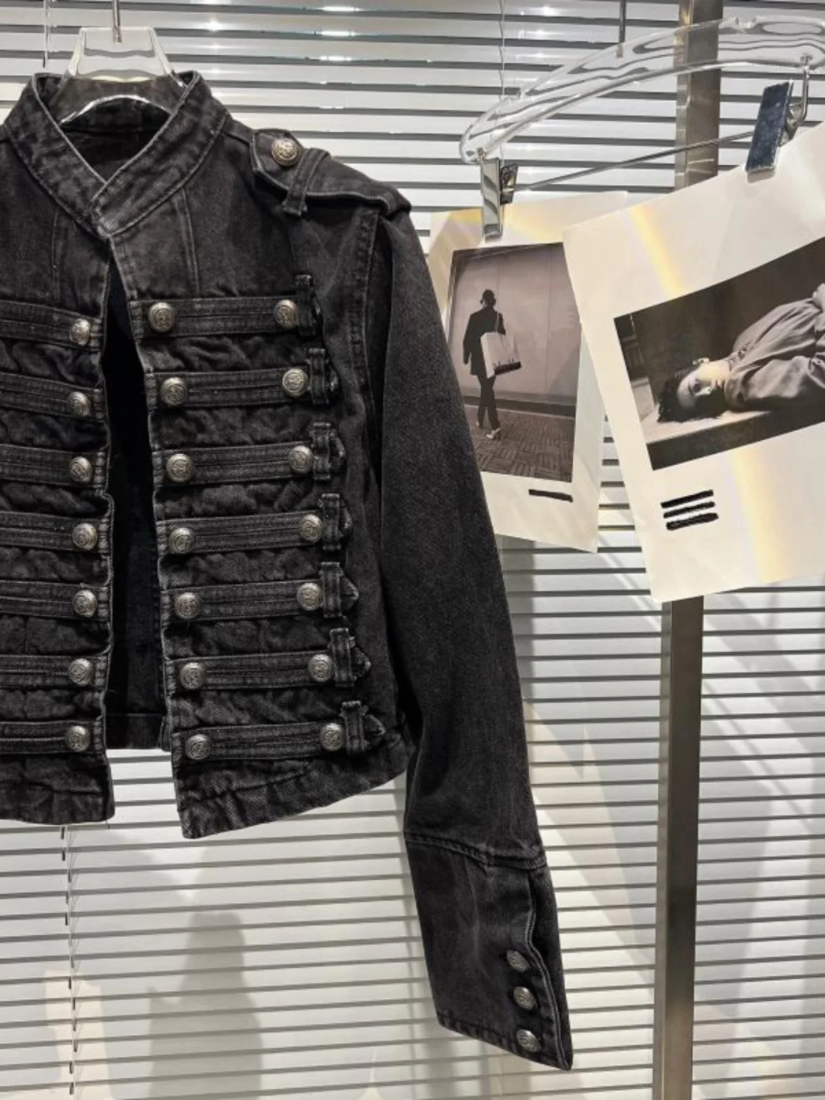 Punk Style Black Stand Up Collar Denim Jackets Vintage Washed Motor Coat For Women 2025 Autumn New Loose Long Sleeve Outerwear 34 S097157983cc04b29afede2e1657f1204Z
