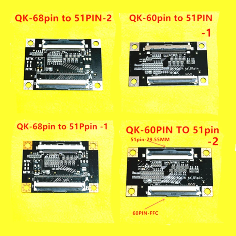 Zastosowanie do 4K oryginalny zamiennik telewizora ekran płytka uniwersalna QK-60PIN do 51 pin QK-68PIN do 51PIN