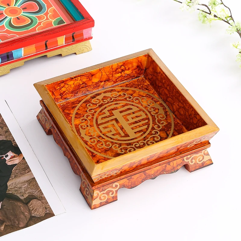 

Fruit plate Bamboo wood plate Meat household dried fruit plate