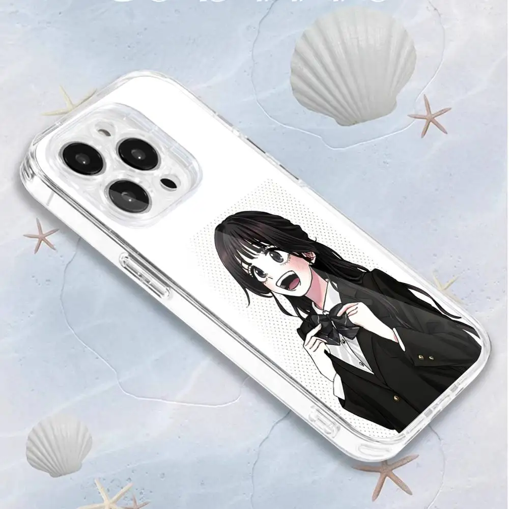 حافظة هاتف Kaoruko Waguri لهاتف iPhone 16,15,14,13,12,11 Pro,Max,Plus,X,XS,XR,SE4,E غطاء ناعم شفاف صغير