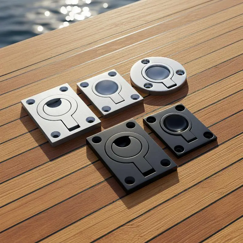Boat Deck Hatch Flush Pull Handle Lift Ring 316 Stainless Steel Durable Marine Hardware for Yacht Fishing Vessel Outfitting